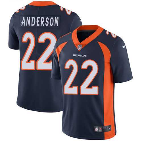 Nike Denver Broncos #22 C.J. Anderson Navy Blue Alternate NFL Vapor Untouchable Limited Jersey,We sell and wholesale Nike Denver Broncos #22 C.J. Anderson Navy Blue Alternate NFL Vapor Untouchable Limited Jersey on line form chian!